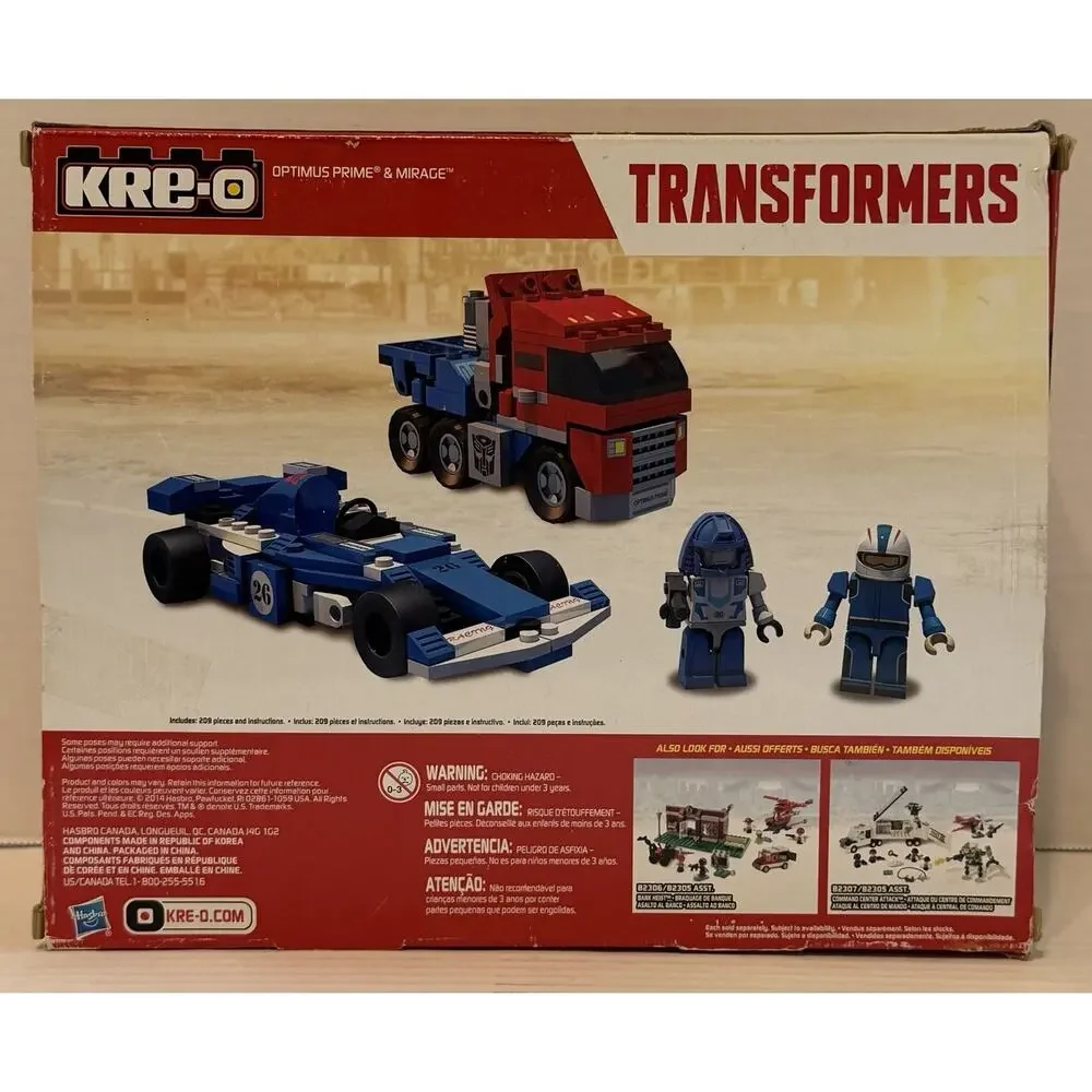KRE-O Hasbro Transformers Optimus Prime & Mirage (209 Pieces) FREE SHIPPING